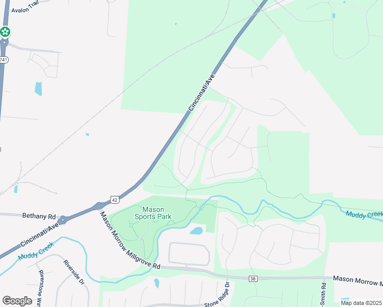 map of restaurants, bars, coffee shops, grocery stores, and more near 3825 Acadia Lane in Lebanon