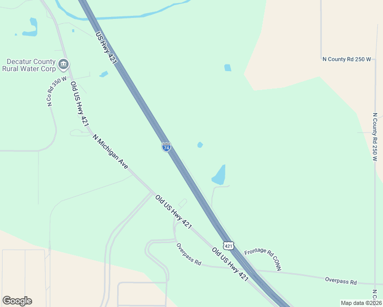 map of restaurants, bars, coffee shops, grocery stores, and more near 3168 Interstate 74 Frontage Road in Greensburg