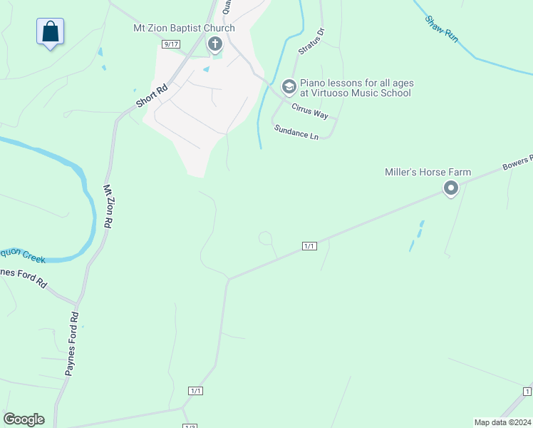 map of restaurants, bars, coffee shops, grocery stores, and more near 104 Shannon Lane in Kearneysville