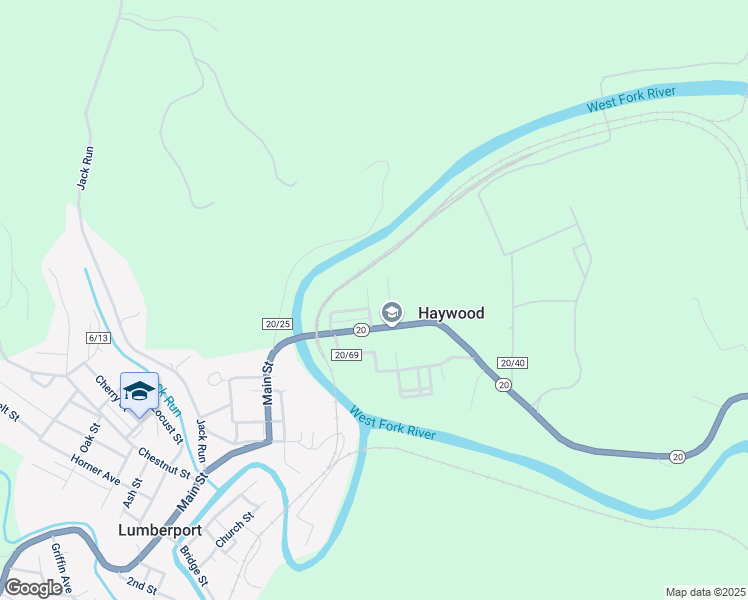 map of restaurants, bars, coffee shops, grocery stores, and more near 12 Locust Street in Haywood
