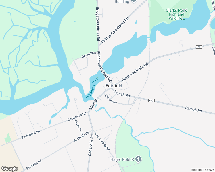 map of restaurants, bars, coffee shops, grocery stores, and more near 60 Main Street in Bridgeton