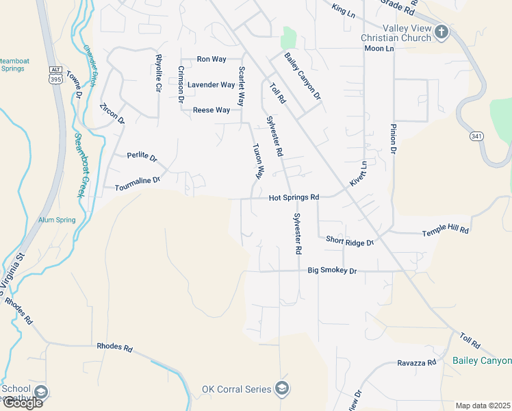 map of restaurants, bars, coffee shops, grocery stores, and more near 15570 Tuxon Way in Reno