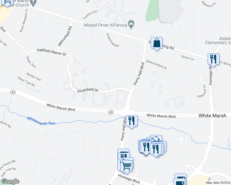map of restaurants, bars, coffee shops, grocery stores, and more near 8382 Cypress Mill Road in Nottingham
