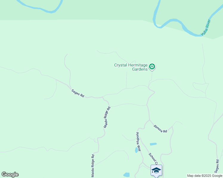 map of restaurants, bars, coffee shops, grocery stores, and more near 18373 Sages Road in Nevada City
