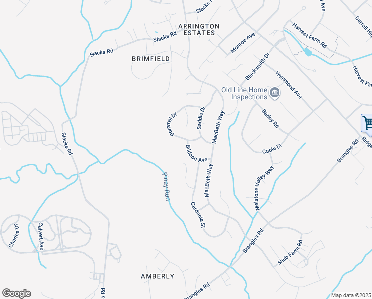 map of restaurants, bars, coffee shops, grocery stores, and more near 7104 Bridoon Avenue in Eldersburg