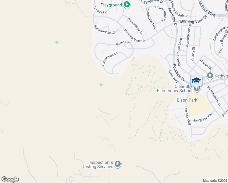 map of restaurants, bars, coffee shops, grocery stores, and more near 1242 North Faver Drive in Castle Rock