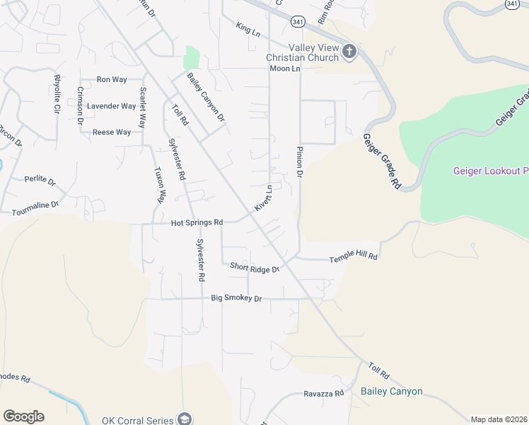 map of restaurants, bars, coffee shops, grocery stores, and more near 15480 Kivett Lane in Reno