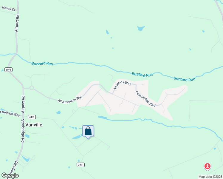 map of restaurants, bars, coffee shops, grocery stores, and more near 18 Veterans Way in Martinsburg