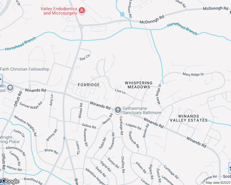 map of restaurants, bars, coffee shops, grocery stores, and more near 4216 Dressage Court in Randallstown