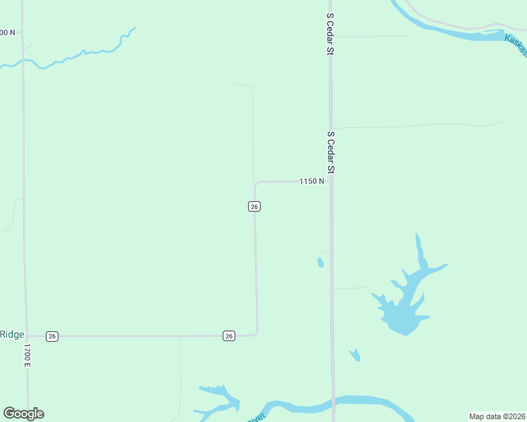 map of restaurants, bars, coffee shops, grocery stores, and more near 1143 North 1800 East Road in Shelbyville