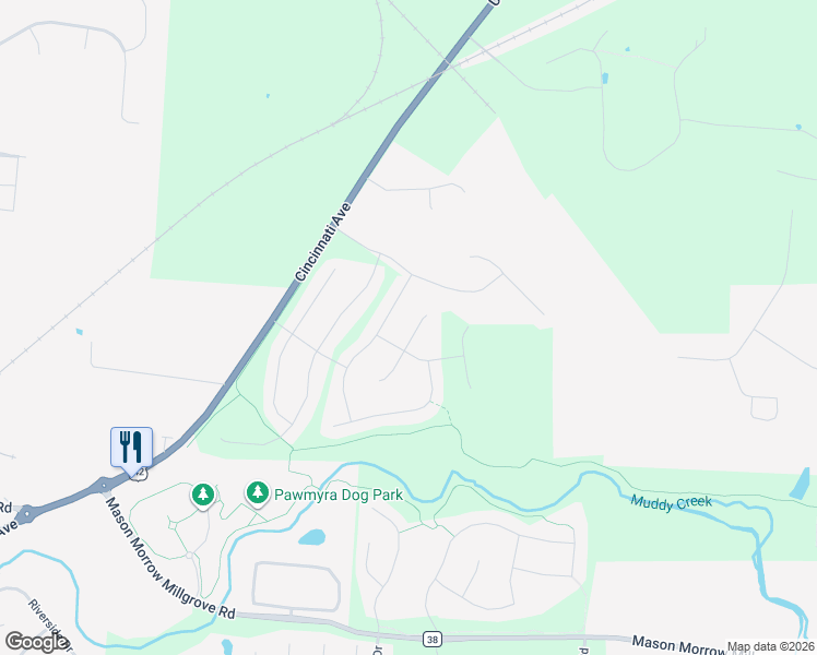 map of restaurants, bars, coffee shops, grocery stores, and more near 3727 Normandy Court in Lebanon