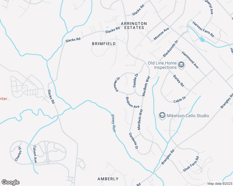 map of restaurants, bars, coffee shops, grocery stores, and more near 7282 Pommel Drive in Sykesville