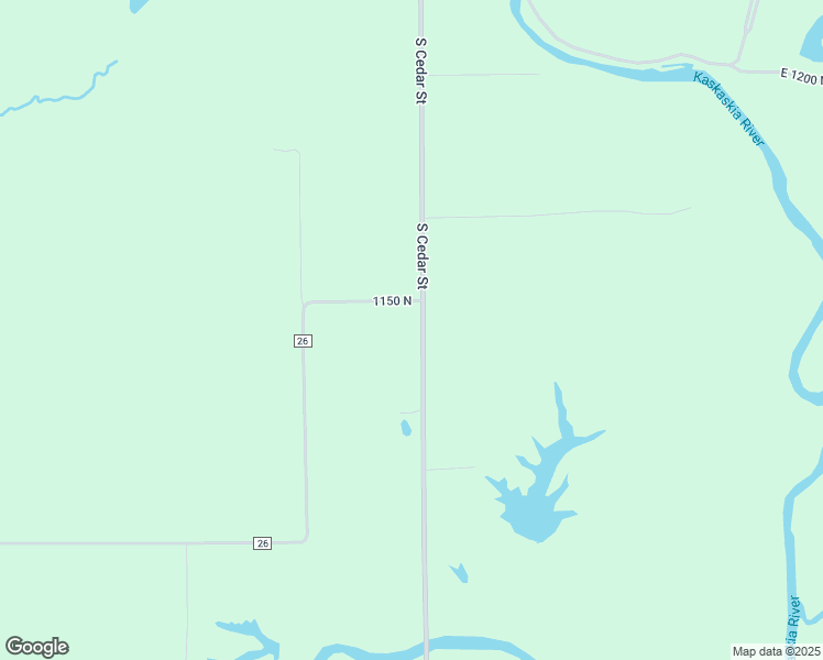 map of restaurants, bars, coffee shops, grocery stores, and more near 1149 North 1800 East Road in Shelbyville