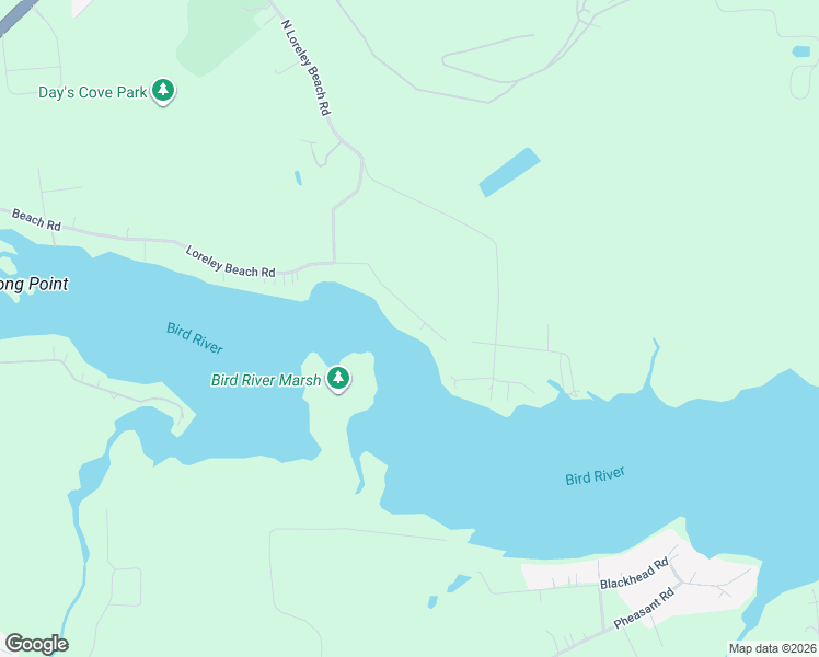 map of restaurants, bars, coffee shops, grocery stores, and more near 6029 Loreley Beach Road in White Marsh
