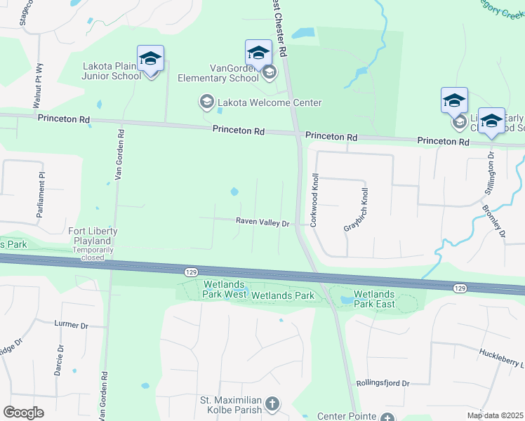 map of restaurants, bars, coffee shops, grocery stores, and more near 6746 Raven Court in Liberty Twp