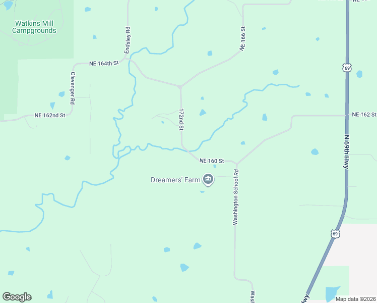 map of restaurants, bars, coffee shops, grocery stores, and more near 16001 172nd Street in Excelsior Springs