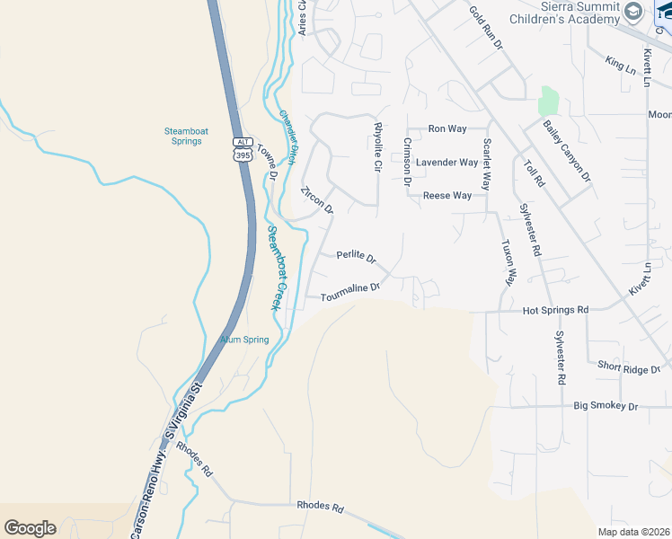 map of restaurants, bars, coffee shops, grocery stores, and more near 14045 Perlite Drive in Reno
