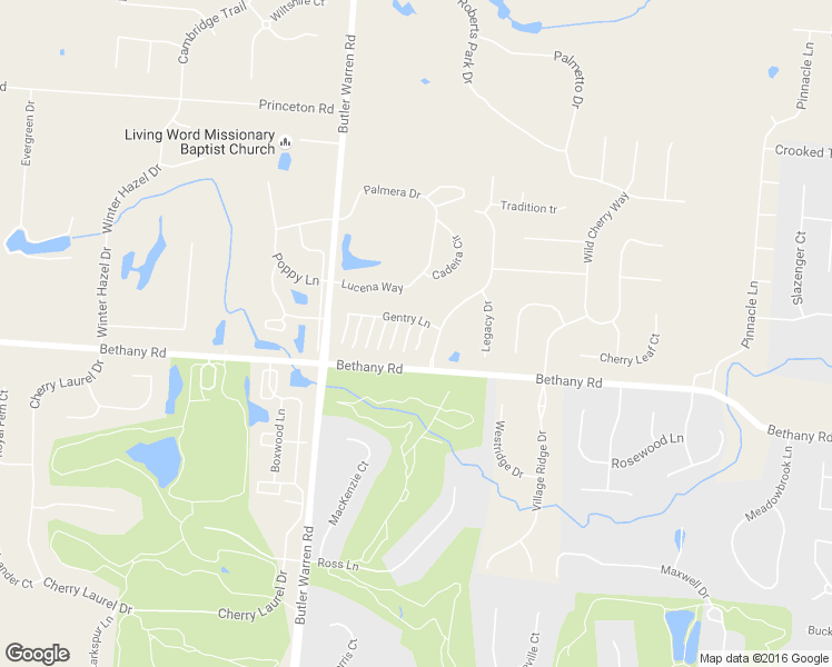 map of restaurants, bars, coffee shops, grocery stores, and more near 6804 Gentry Lane in Mason