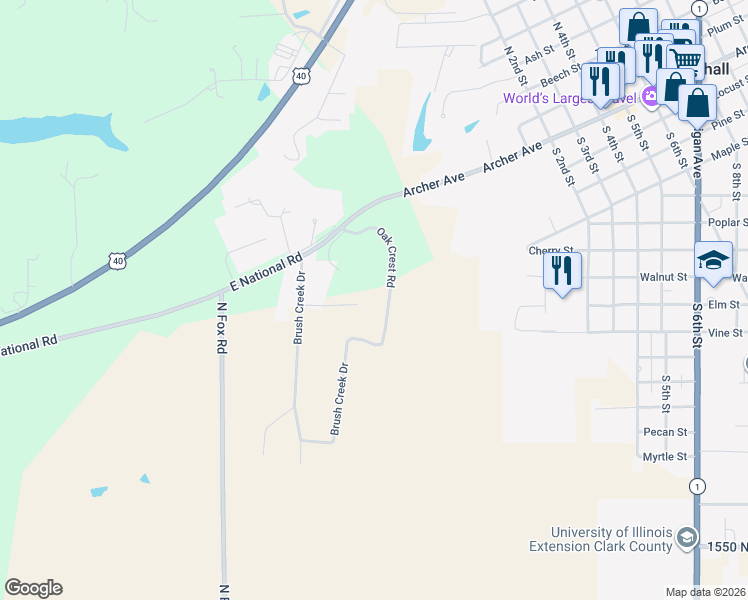 map of restaurants, bars, coffee shops, grocery stores, and more near in Clark County