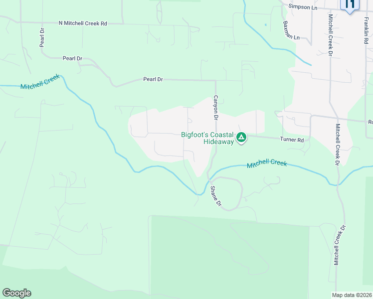 map of restaurants, bars, coffee shops, grocery stores, and more near Amethyst Street in Mendocino County