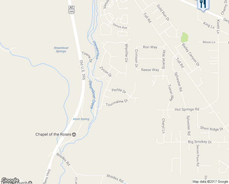 map of restaurants, bars, coffee shops, grocery stores, and more near 14045 Perlite Drive in Reno