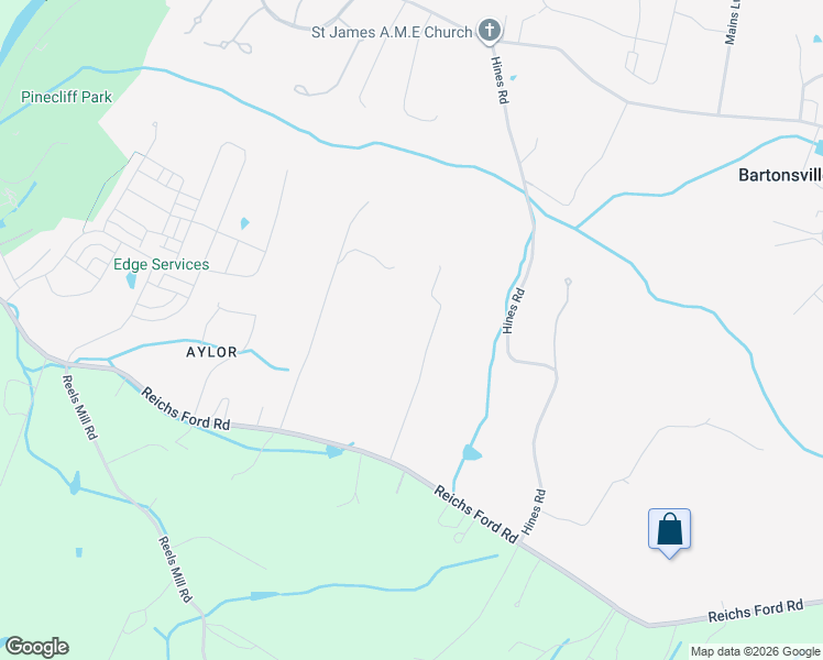 map of restaurants, bars, coffee shops, grocery stores, and more near 8708 Reichs Ford Road in Frederick