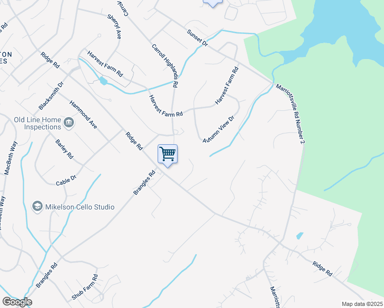 map of restaurants, bars, coffee shops, grocery stores, and more near 6903 Pine Hill Court in Marriottsville