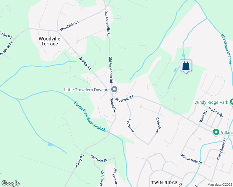 map of restaurants, bars, coffee shops, grocery stores, and more near 13868 Old Annapolis Road in Mount Airy
