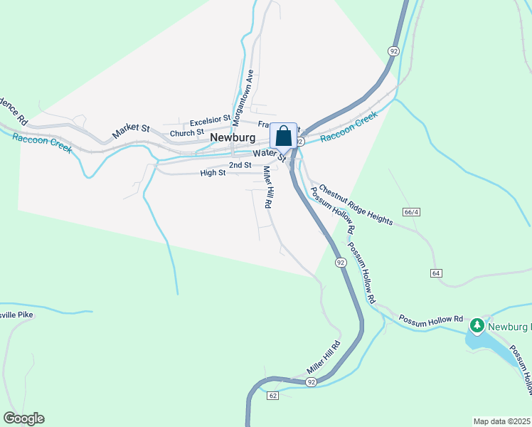 map of restaurants, bars, coffee shops, grocery stores, and more near 19 Wolfe Street in Newburg