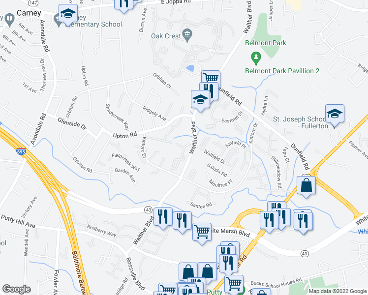 map of restaurants, bars, coffee shops, grocery stores, and more near 4 High Haven Place in Nottingham