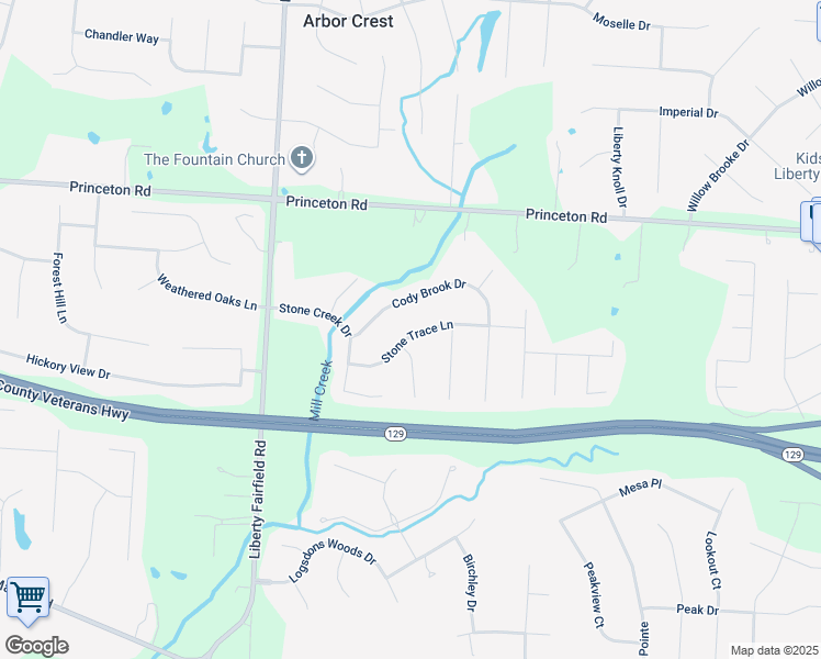 map of restaurants, bars, coffee shops, grocery stores, and more near 4374 Stone Trace Lane in Butler County