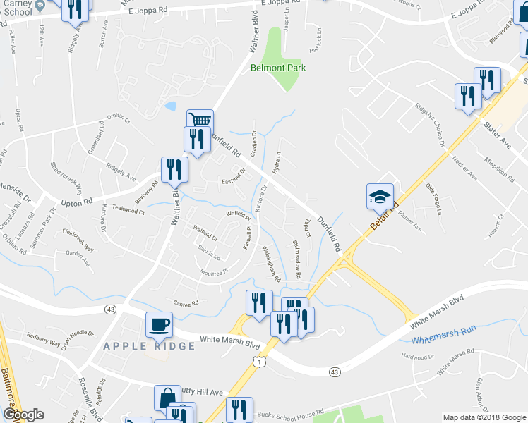 map of restaurants, bars, coffee shops, grocery stores, and more near 40 Coatsbridge Court in Nottingham