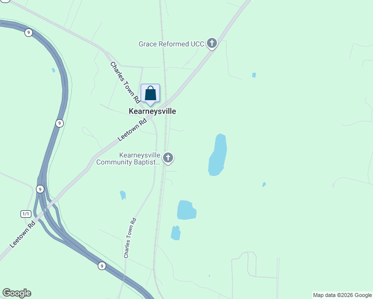 map of restaurants, bars, coffee shops, grocery stores, and more near 550 Stubbs Road in Kearneysville