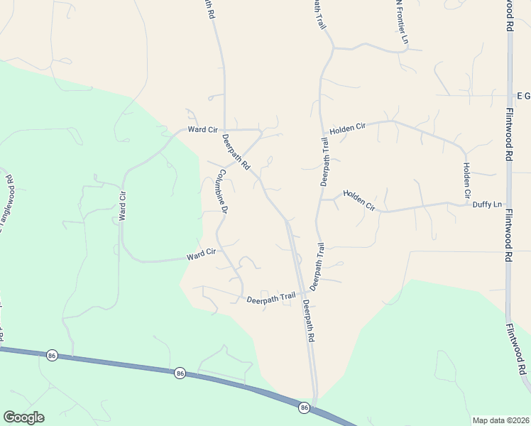 map of restaurants, bars, coffee shops, grocery stores, and more near 1579 Deerpath Road in Franktown