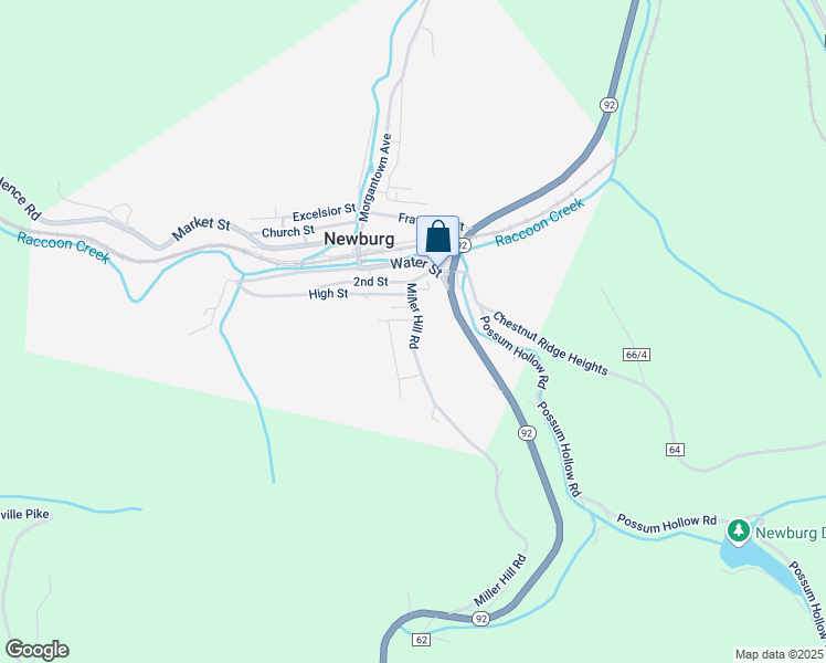 map of restaurants, bars, coffee shops, grocery stores, and more near 19 Wolfe Street in Newburg
