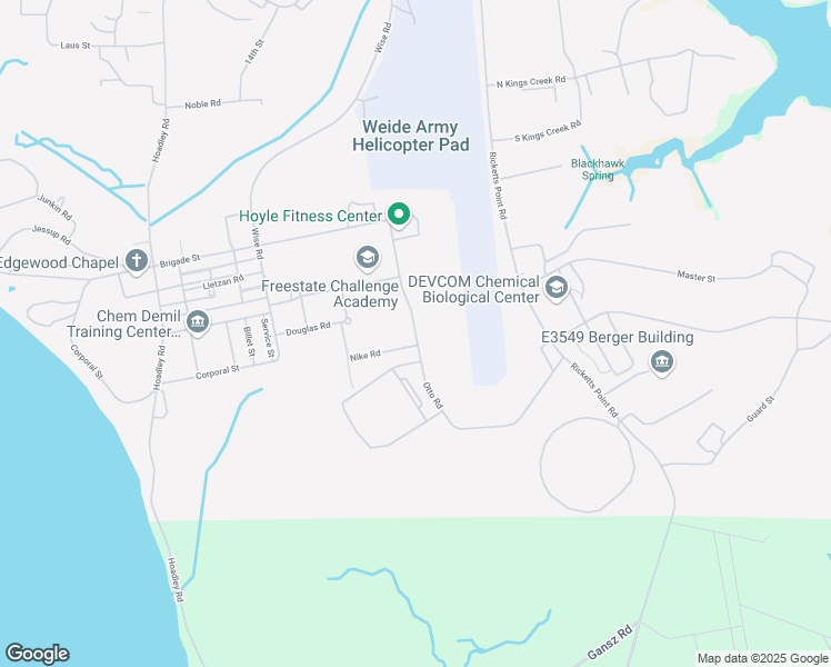 map of restaurants, bars, coffee shops, grocery stores, and more near Otto Road in Edgewood
