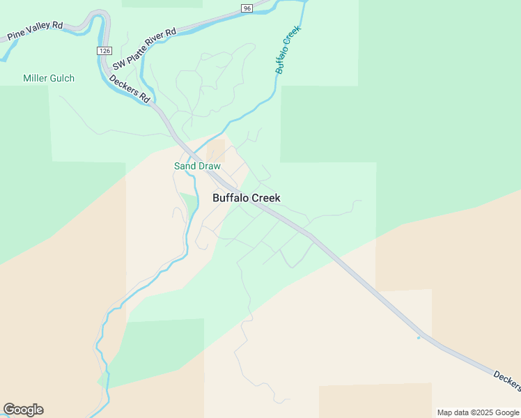 map of restaurants, bars, coffee shops, grocery stores, and more near in Buffalo Creek