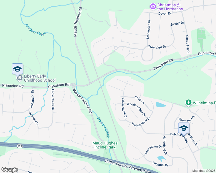 map of restaurants, bars, coffee shops, grocery stores, and more near 6456 Cobblers Trail in Butler County
