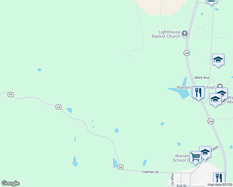 map of restaurants, bars, coffee shops, grocery stores, and more near in Vincent