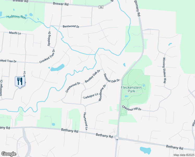 map of restaurants, bars, coffee shops, grocery stores, and more near 3485 Wrenwood Court in Mason