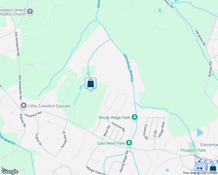 map of restaurants, bars, coffee shops, grocery stores, and more near 408 Spring Gate Court in Mount Airy