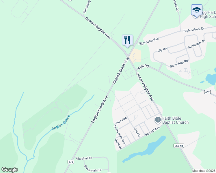map of restaurants, bars, coffee shops, grocery stores, and more near 7 Plumleaf Road in Egg Harbor Township