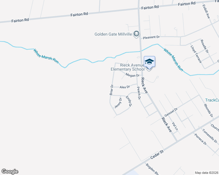 map of restaurants, bars, coffee shops, grocery stores, and more near 356 Briar Drive in Millville
