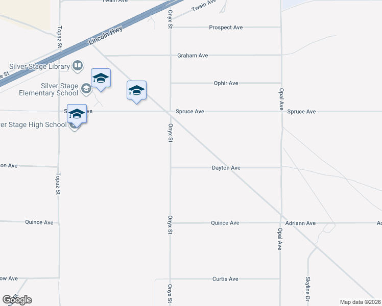 map of restaurants, bars, coffee shops, grocery stores, and more near 3420 Dayton Avenue in Silver Springs