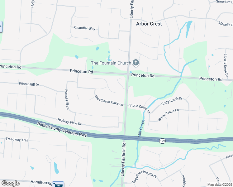 map of restaurants, bars, coffee shops, grocery stores, and more near 4158 Autumn Hill Lane in Hamilton