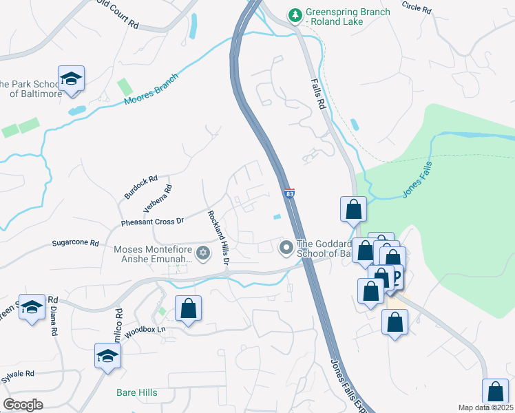 map of restaurants, bars, coffee shops, grocery stores, and more near 15 Suntop Court in Baltimore