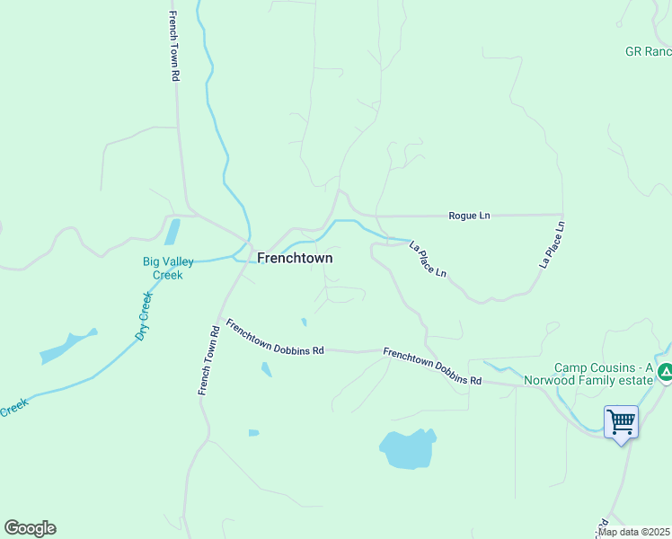 map of restaurants, bars, coffee shops, grocery stores, and more near 14665 Paradise Lane in Yuba County