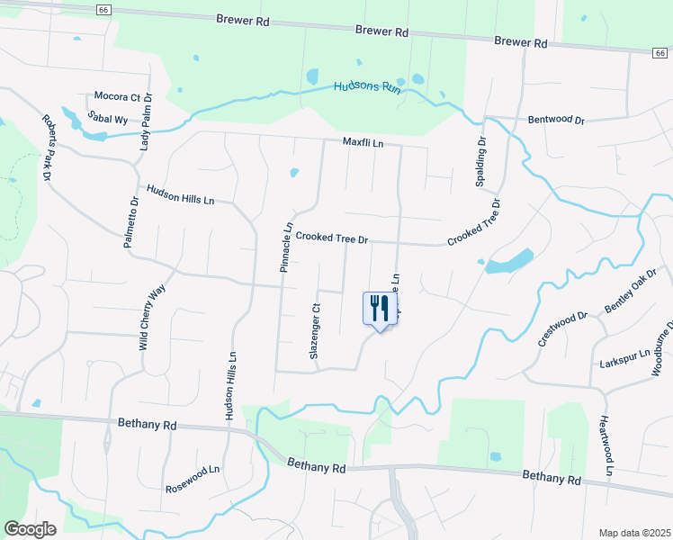 map of restaurants, bars, coffee shops, grocery stores, and more near 3564 Dunlop Court in Mason