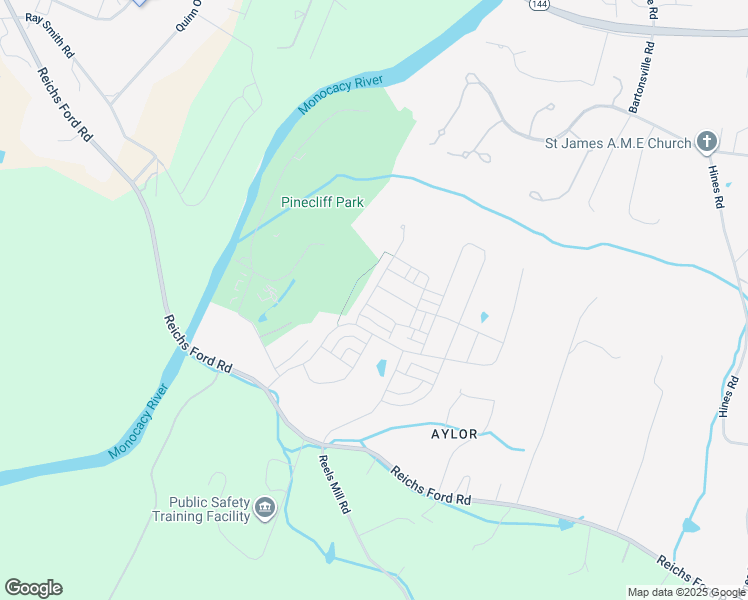 map of restaurants, bars, coffee shops, grocery stores, and more near 5625 Scott Ridge Place in Frederick