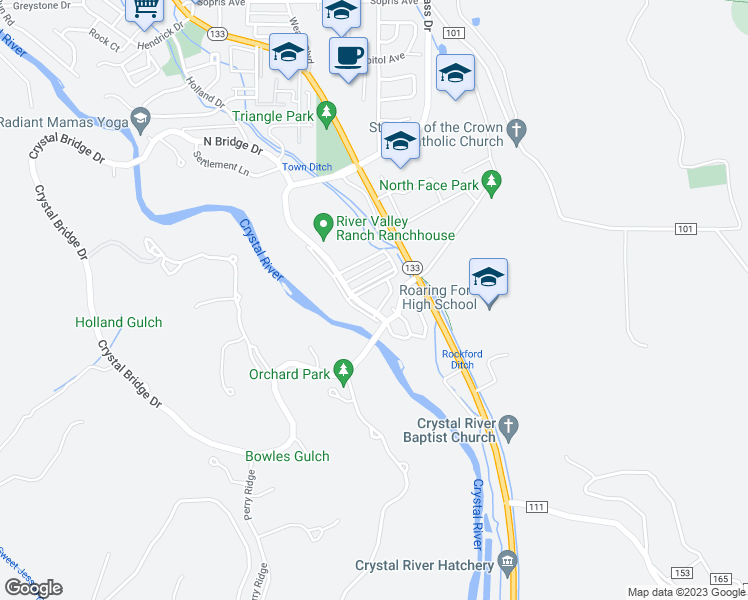 map of restaurants, bars, coffee shops, grocery stores, and more near 455 Boyd Drive in Carbondale